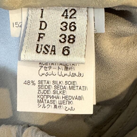 Brunello Cucinelli Pants Womens 6 Gray Silk Blend Pleated Cropped Made in Italy - Picture 8 of 11